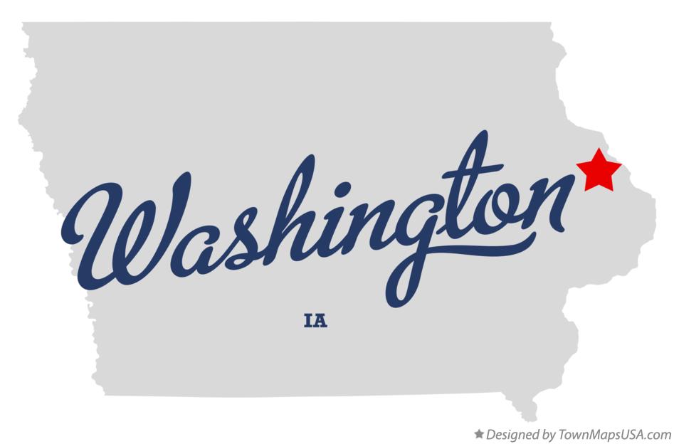 Map of Washington Iowa IA