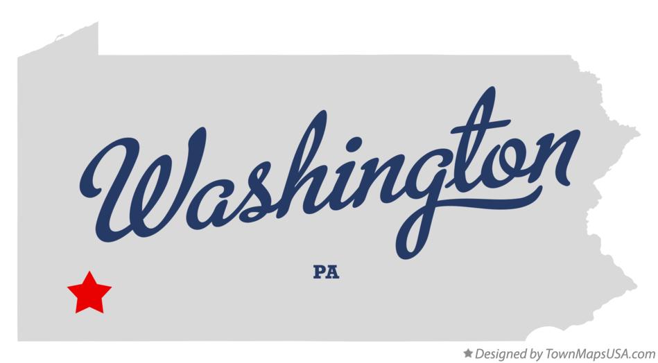 Map of Washington Pennsylvania PA