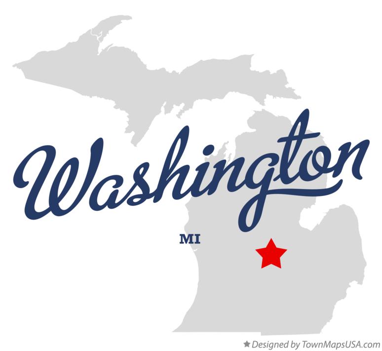Map of Washington Michigan MI
