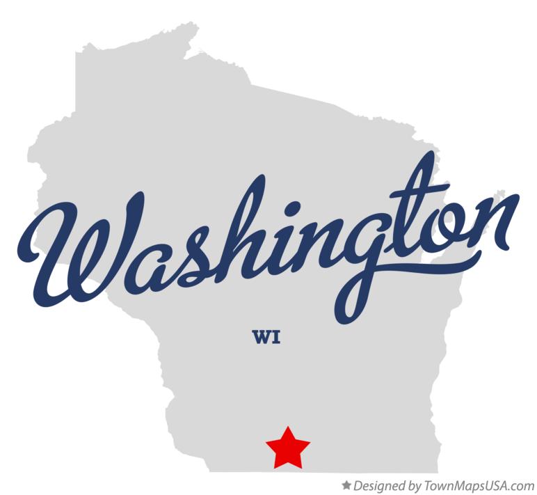 Map of Washington Wisconsin WI