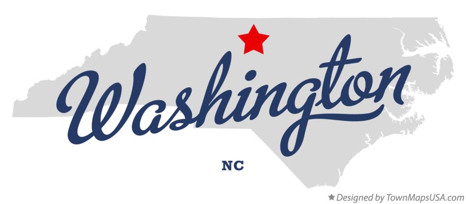 Map of Washington North Carolina NC
