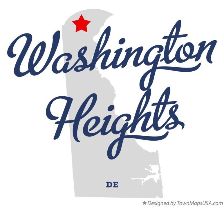 Map of Washington Heights Delaware DE