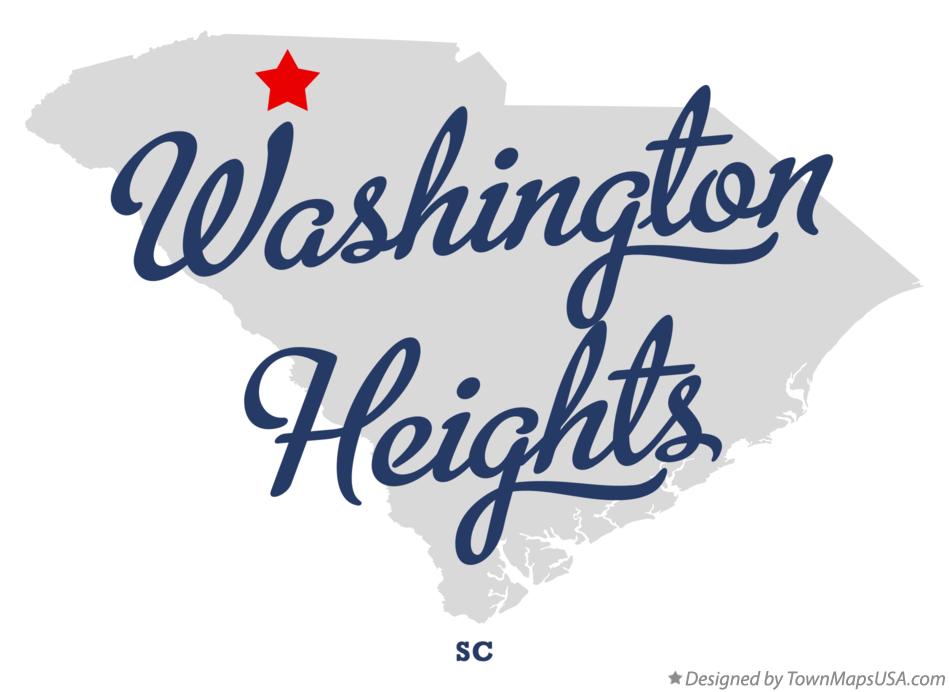 Map of Washington Heights South Carolina SC