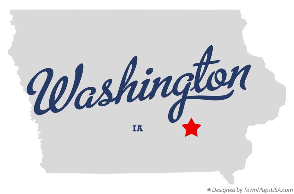 Map of Washington Iowa IA