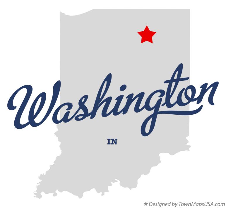 Map of Washington Indiana IN