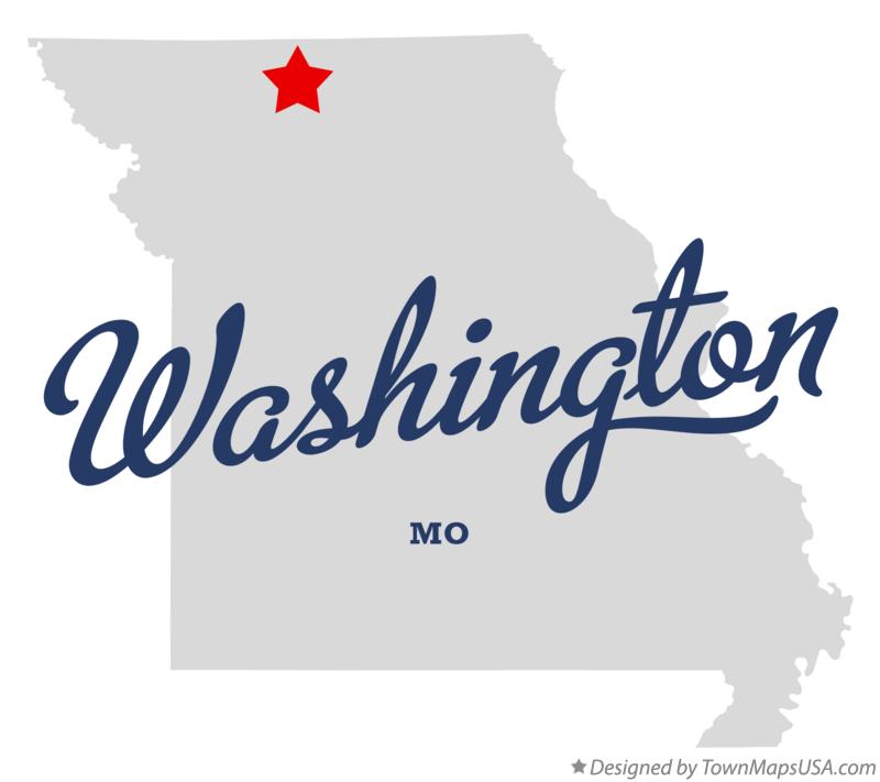 Map of Washington Missouri MO