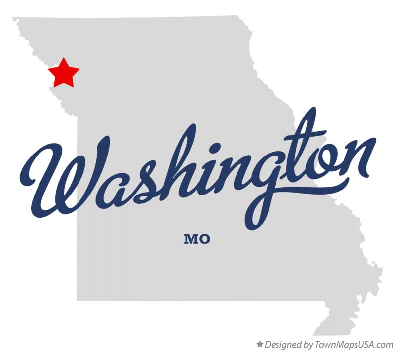 Map of Washington Missouri MO