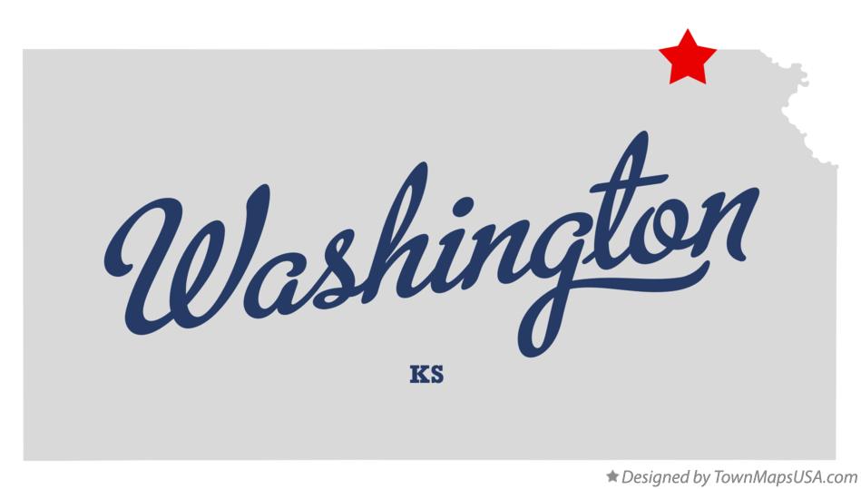 Map of Washington Kansas KS