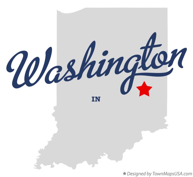 Map of Washington Indiana IN