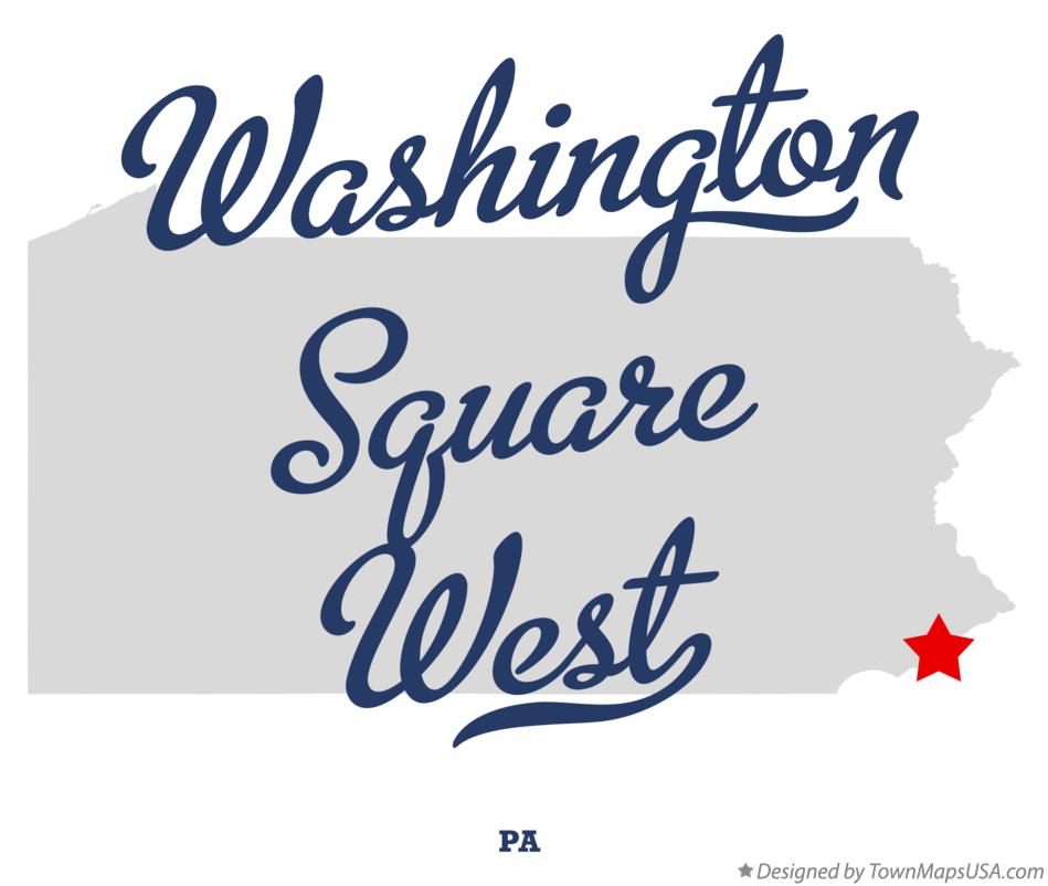 Map of Washington Square West Pennsylvania PA