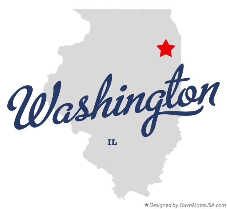 Map of Washington Illinois IL