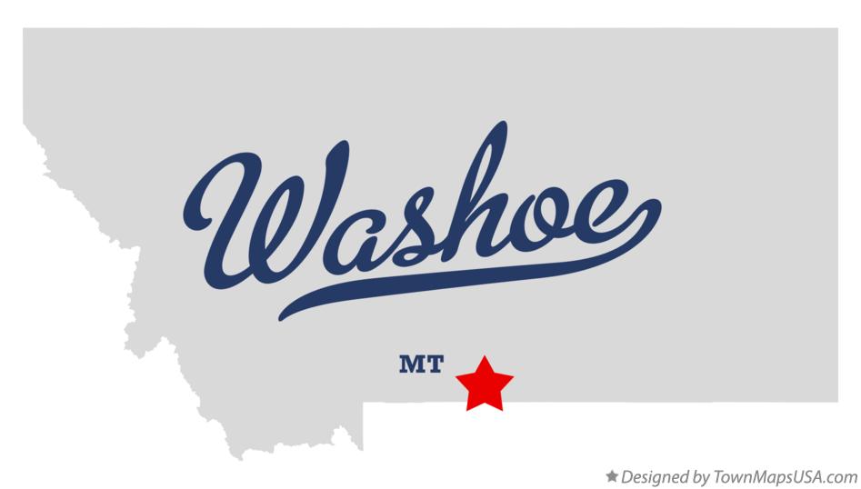 Map of Washoe Montana MT