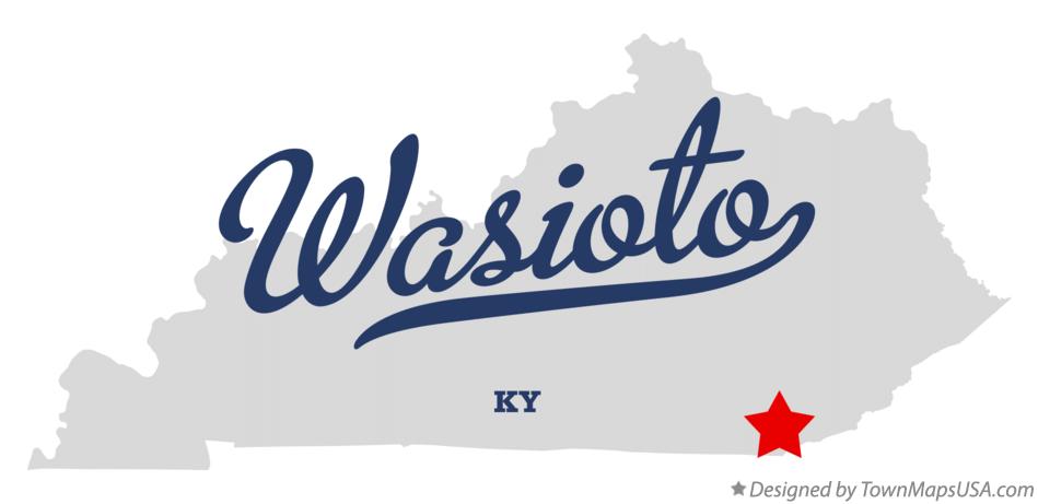 Map of Wasioto Kentucky KY