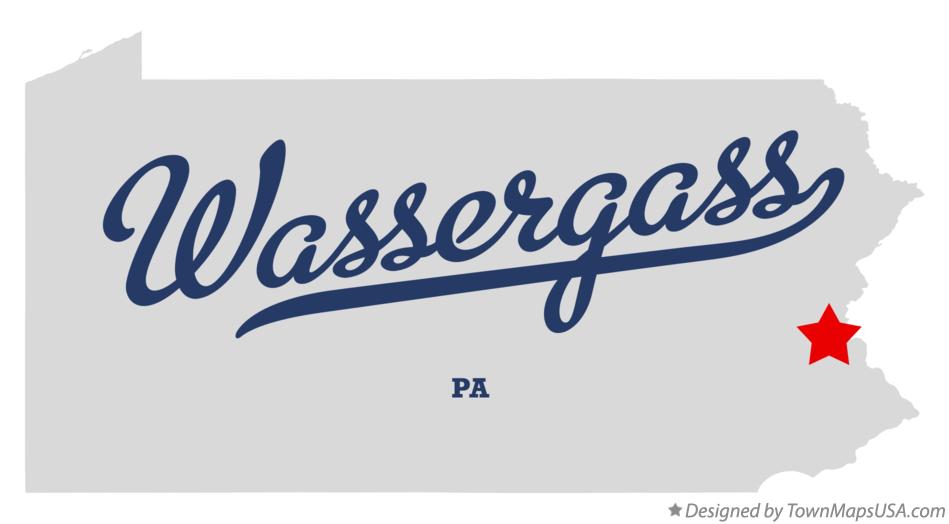 Map of Wassergass Pennsylvania PA