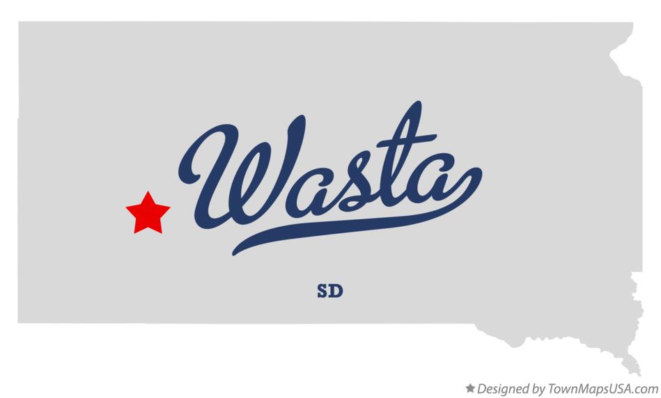 Map of Wasta South Dakota SD