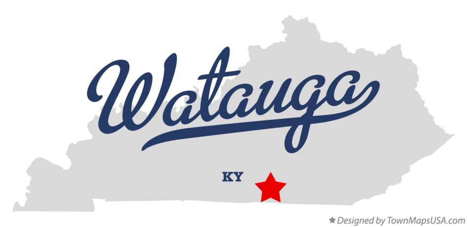 Map of Watauga Kentucky KY