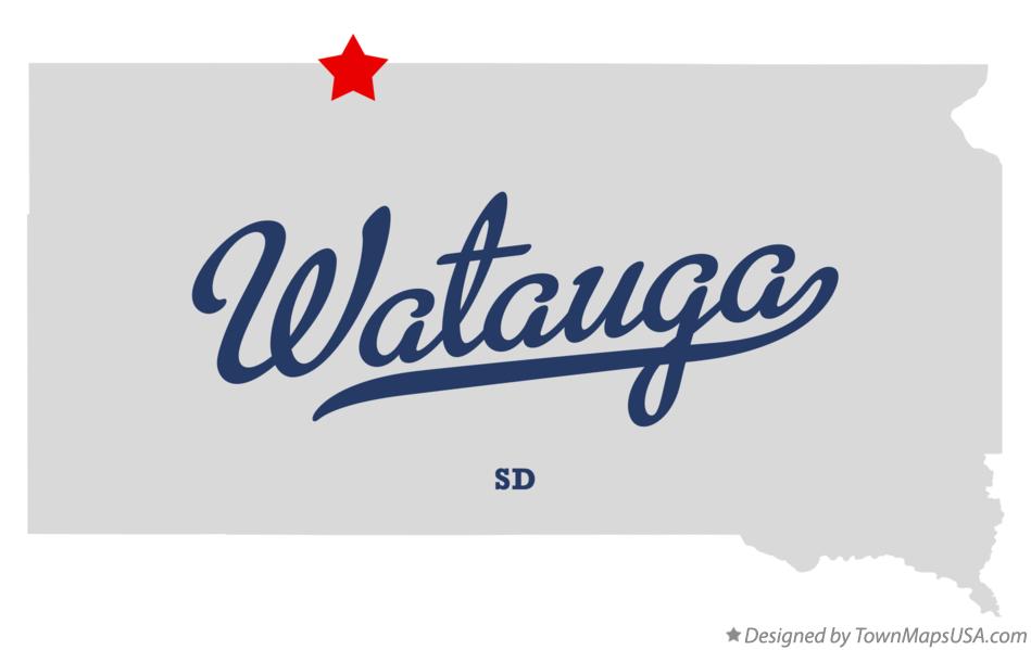 Map of Watauga South Dakota SD