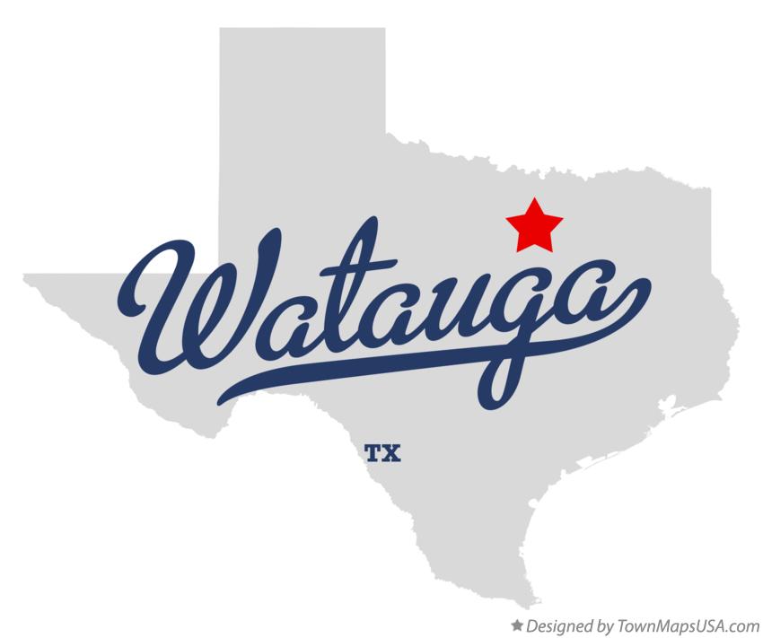 Map of Watauga Texas TX