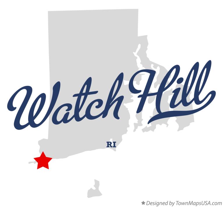 Map of Watch Hill Rhode Island RI