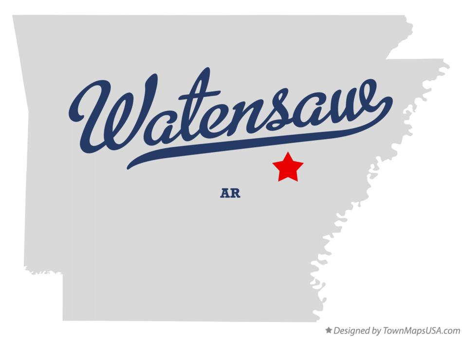 Map of Watensaw Arkansas AR
