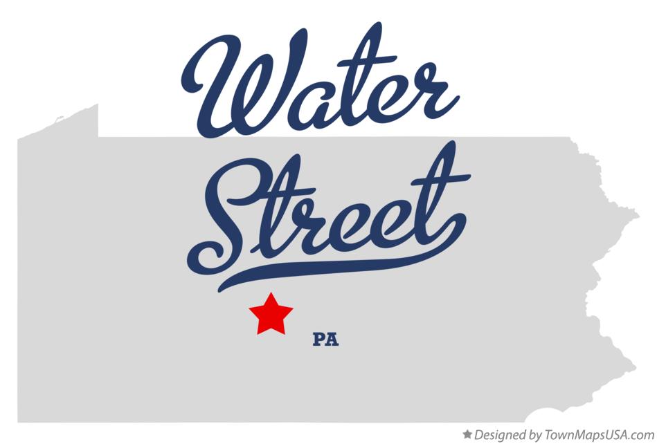 Map of Water Street Pennsylvania PA