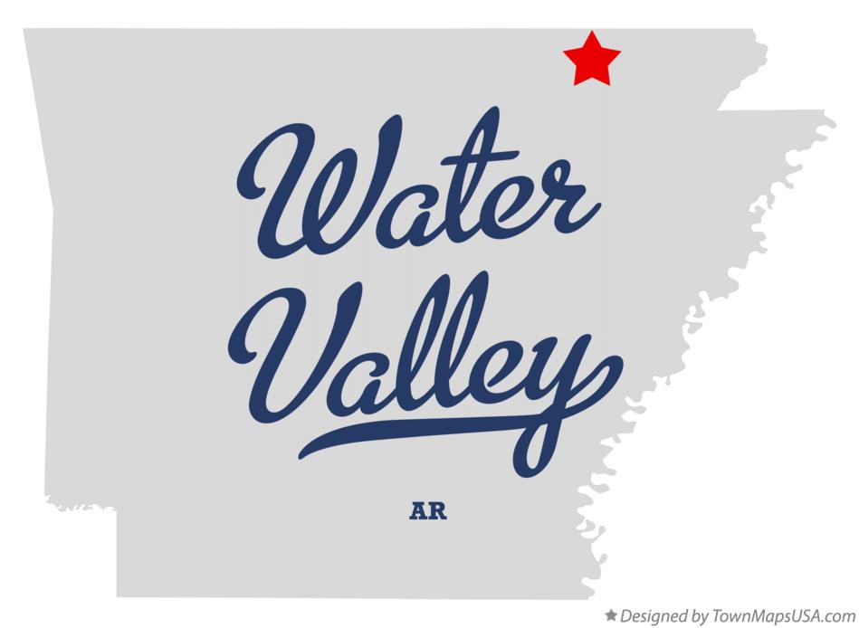 Map of Water Valley Arkansas AR