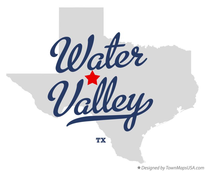 Map of Water Valley Texas TX