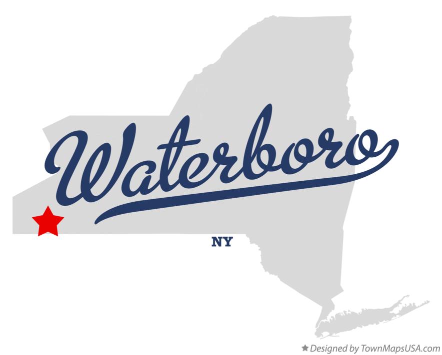 Map of Waterboro New York NY