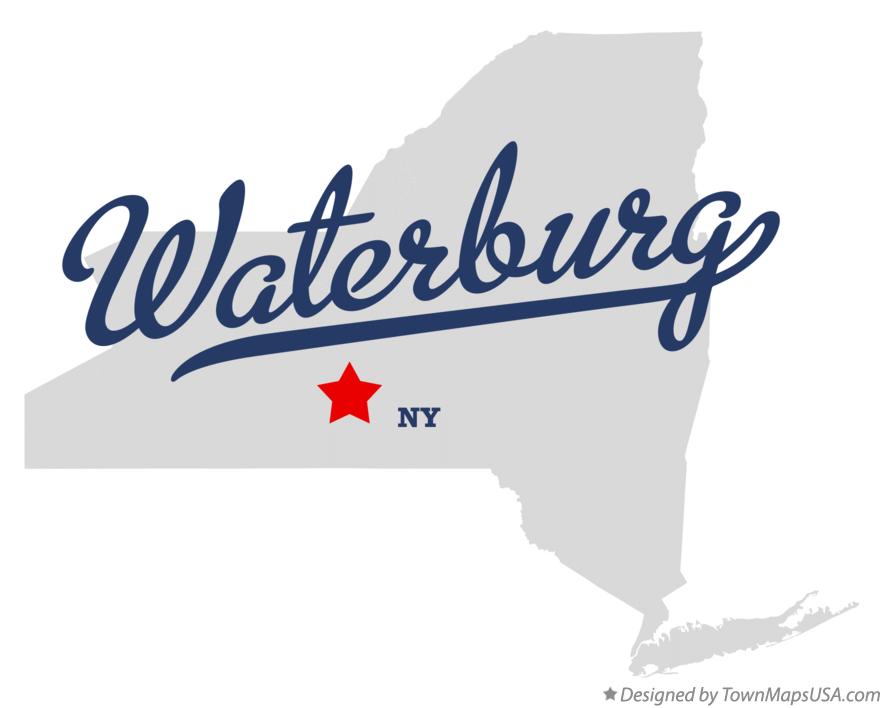 Map of Waterburg New York NY