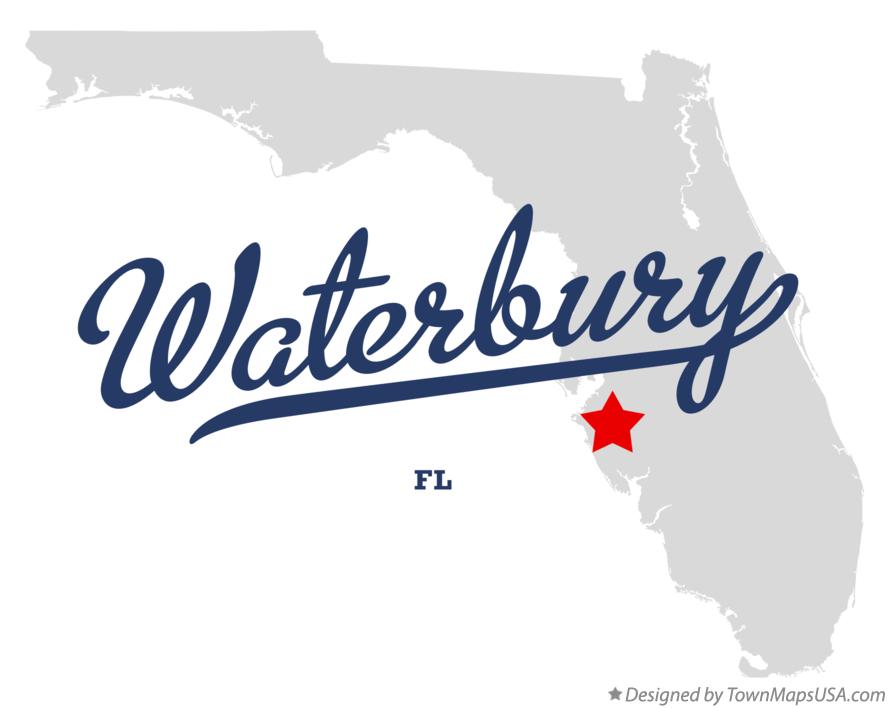 Map of Waterbury Florida FL