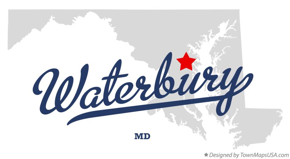 Map of Waterbury Maryland MD