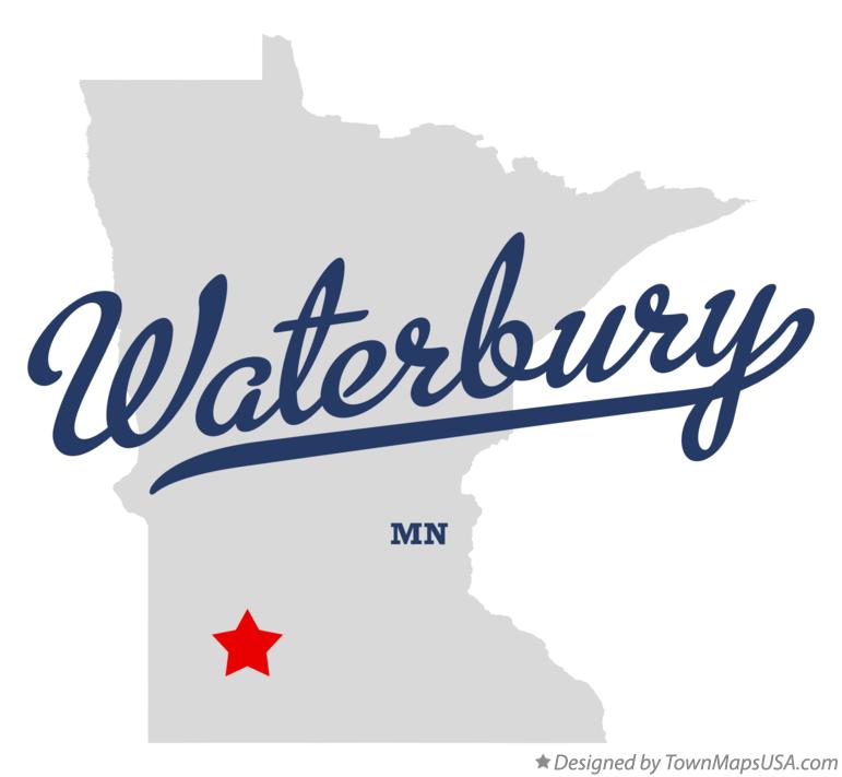 Map of Waterbury Minnesota MN
