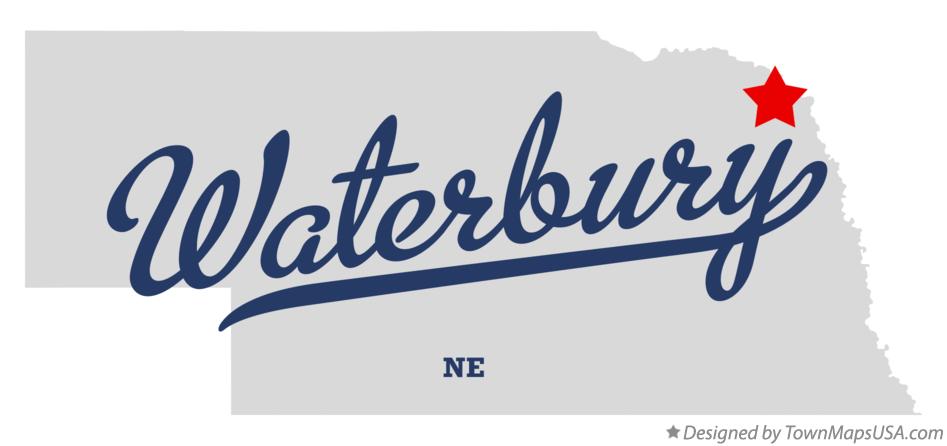 Map of Waterbury Nebraska NE