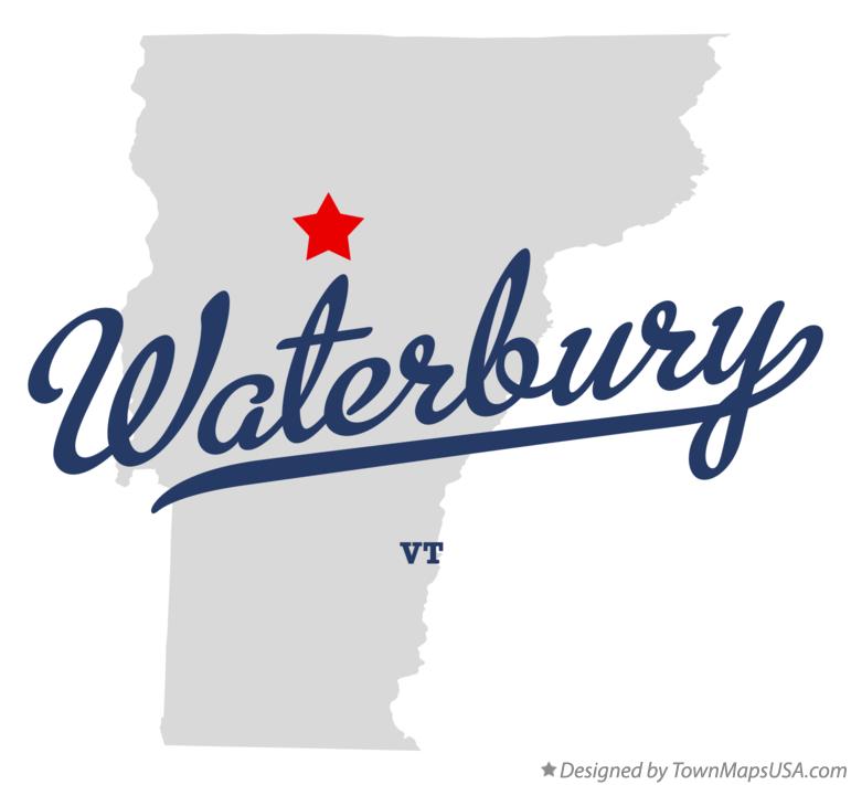 Map of Waterbury Vermont VT