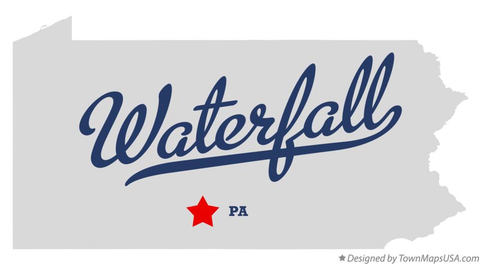 Map of Waterfall Pennsylvania PA