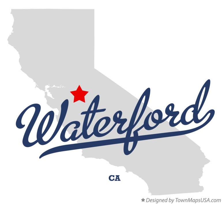 Map of Waterford California CA