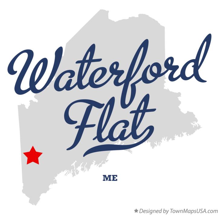 Map of Waterford Flat Maine ME