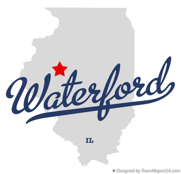 Map of Waterford Illinois IL