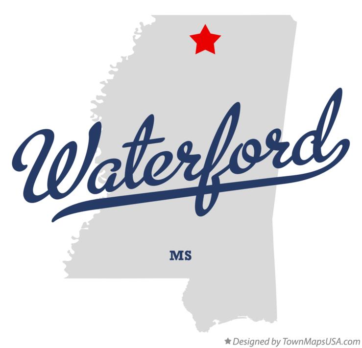 Map of Waterford Mississippi MS