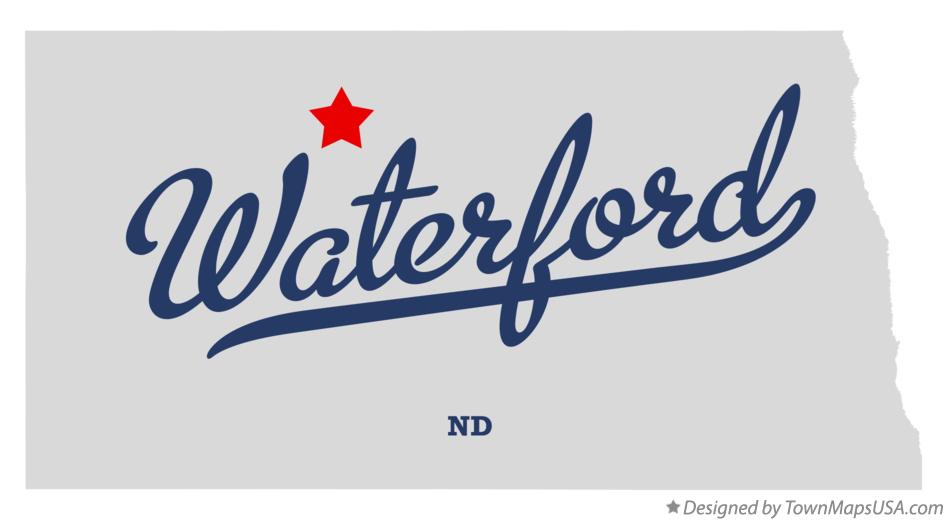 Map of Waterford North Dakota ND