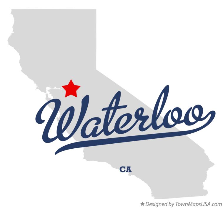 Map of Waterloo California CA