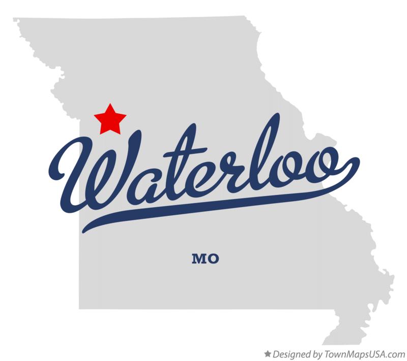 Map of Waterloo Missouri MO