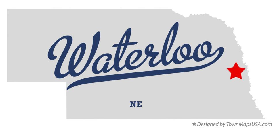 Map of Waterloo Nebraska NE