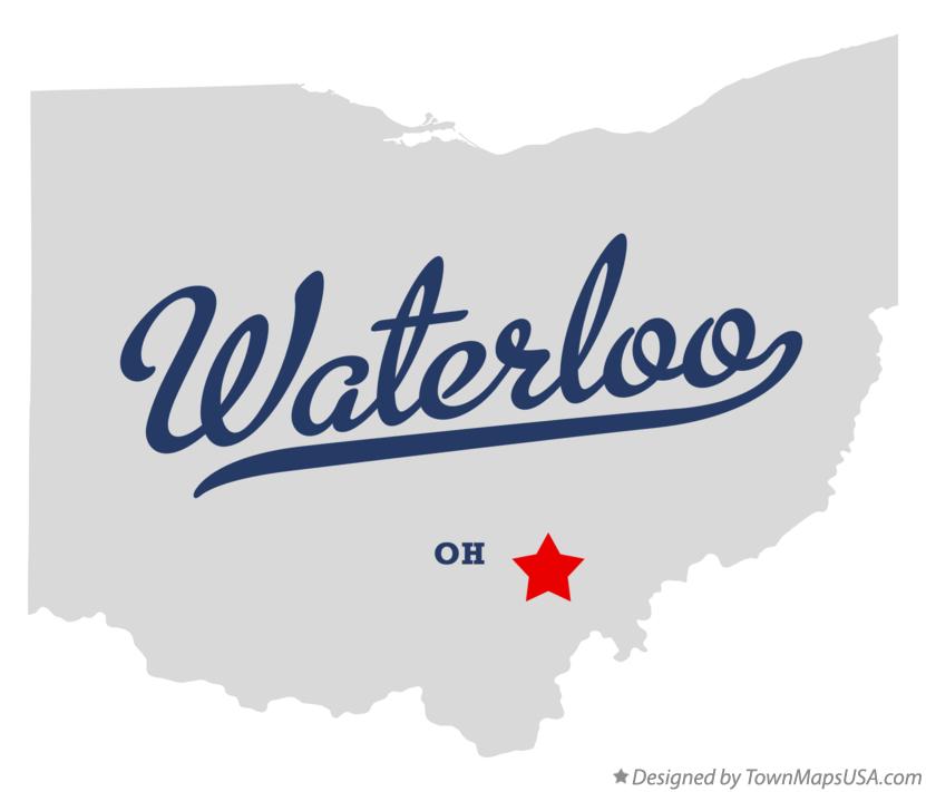 Map of Waterloo Ohio OH