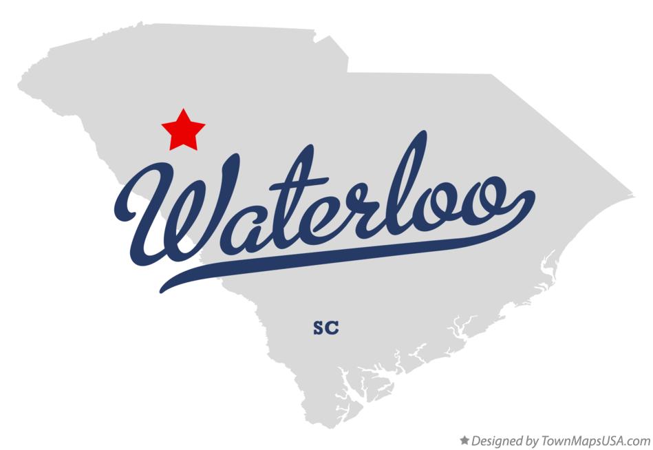 Map of Waterloo South Carolina SC