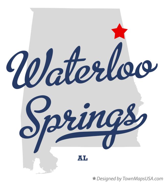 Map of Waterloo Springs Alabama AL