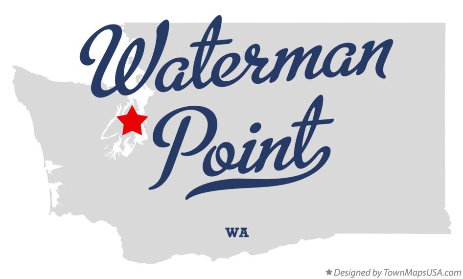 Map of Waterman Point Washington WA