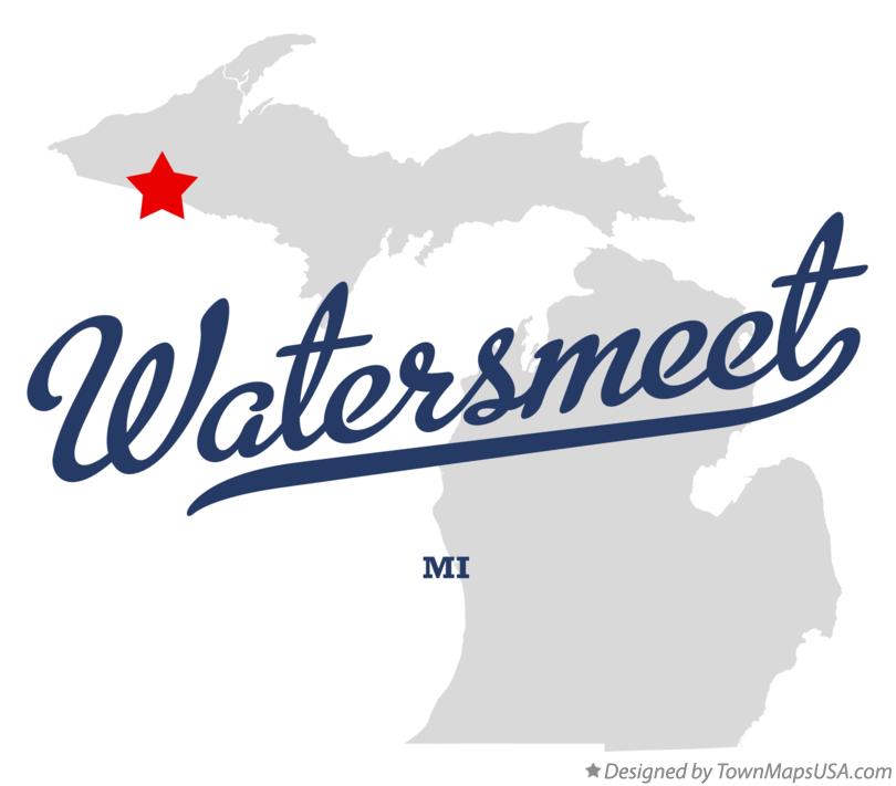 Map of Watersmeet Michigan MI