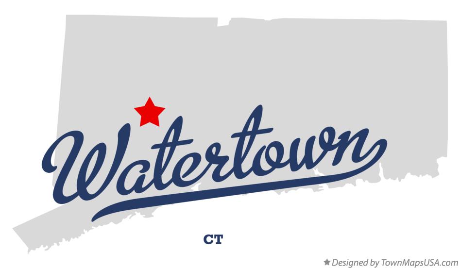 Map of Watertown Connecticut CT