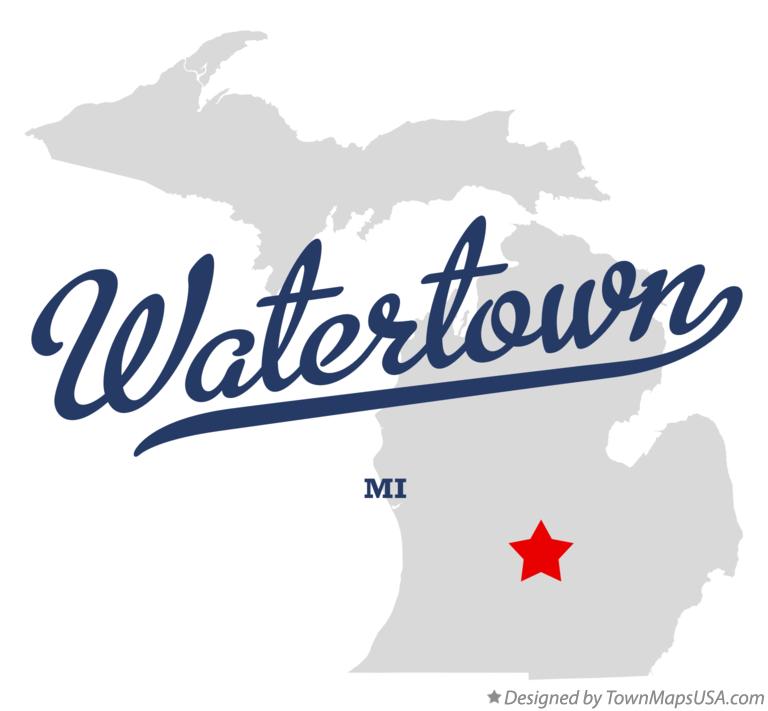 Map of Watertown Michigan MI